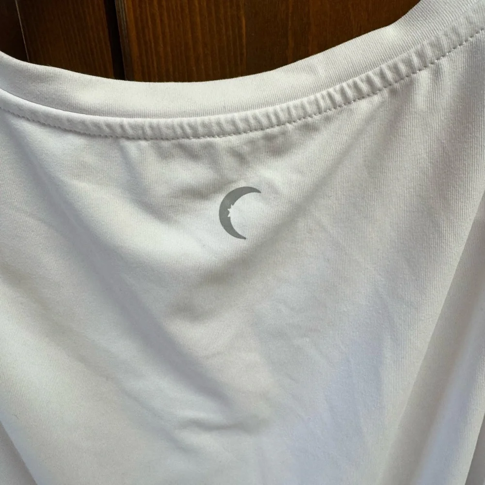 ZYIA ACTIVE workout tank top XL poly spandex white rainbow logo - Picture 6 of 6